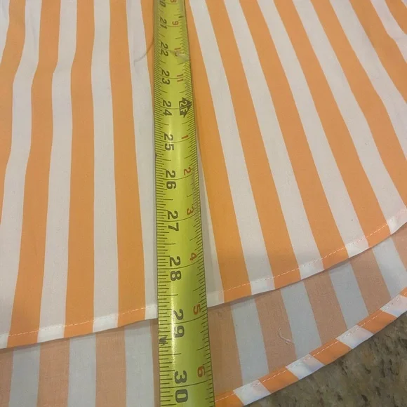 Talbots Vibrant Orange and White Striped Shirt - Picture 8 of 11